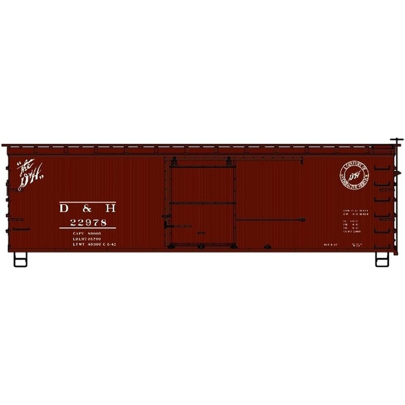 36′ Double Sheathed Wood Boxcar D&H #22978
