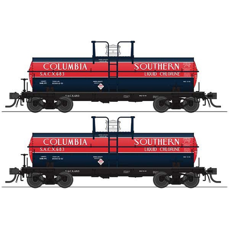 6,000 gallon Tank Car Columbia Southern 2 pack