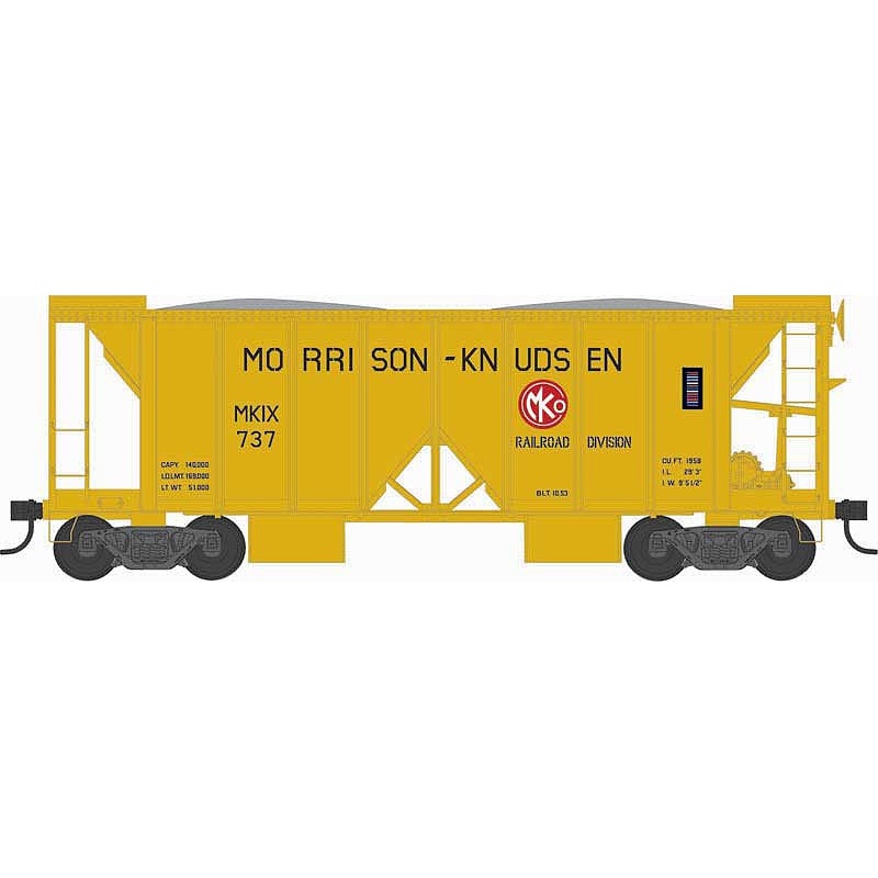 70 ton 2 Bay Ballast Hopper Car Morrison Knudsen #733