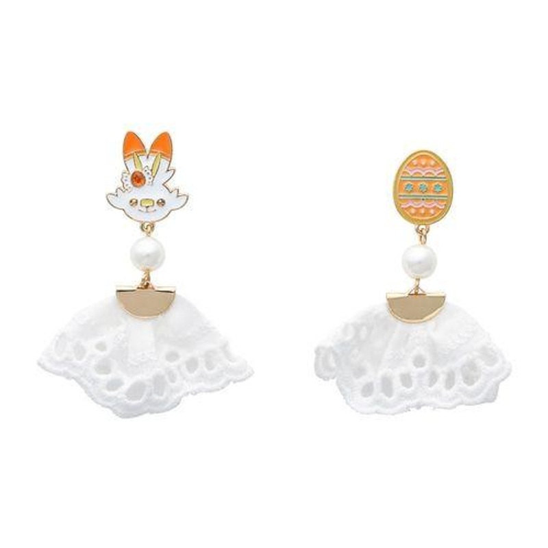 Pokemon Center Original Earrings Scorbunny (Pokemon Yum Yum Easter)