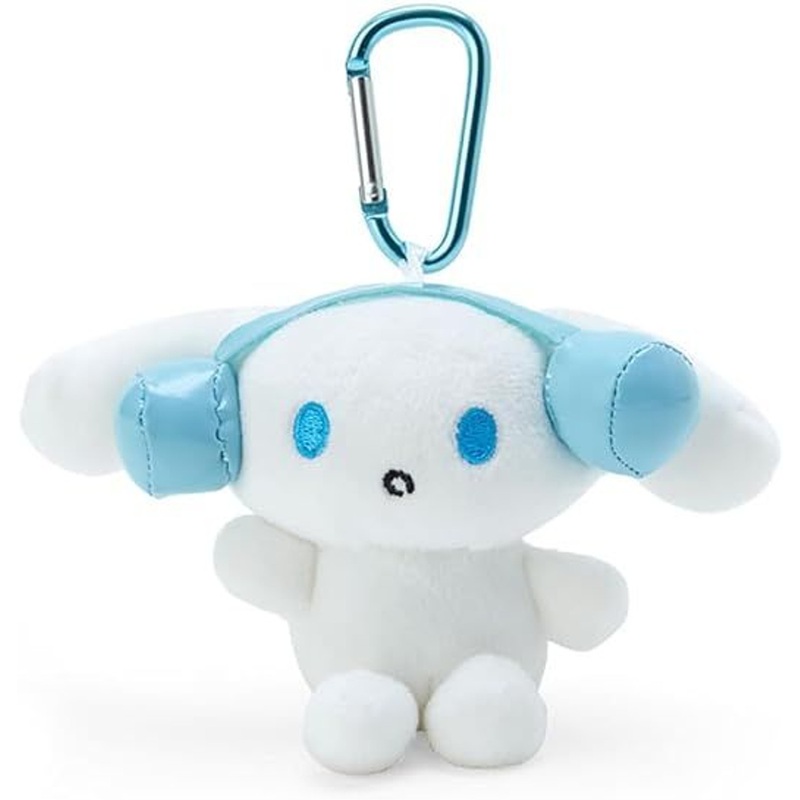 Sanrio Mini Plush with Carabiner Cinnamoroll with Headphones (I.CINNAMOROLL)