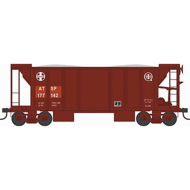 70 ton 2 Bay Ballast Hopper Car ATSF #177158