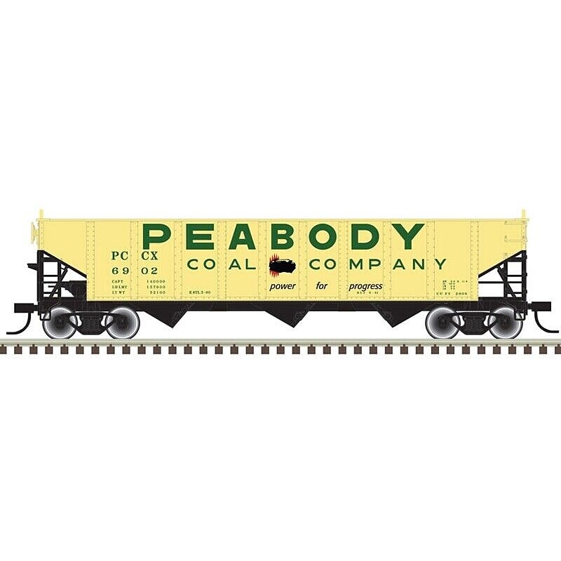 70 Ton 9 panel Hopper car Peabody #6923