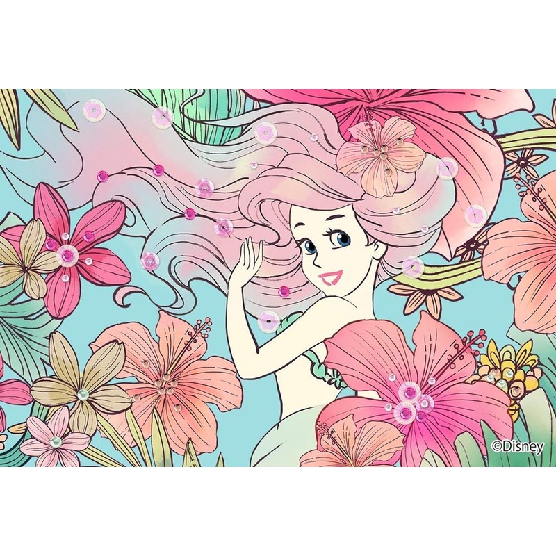 Epoch Jigsaw Puzzle Decoration 70-010 Disney Ariel Royal Floral (70 Pieces)