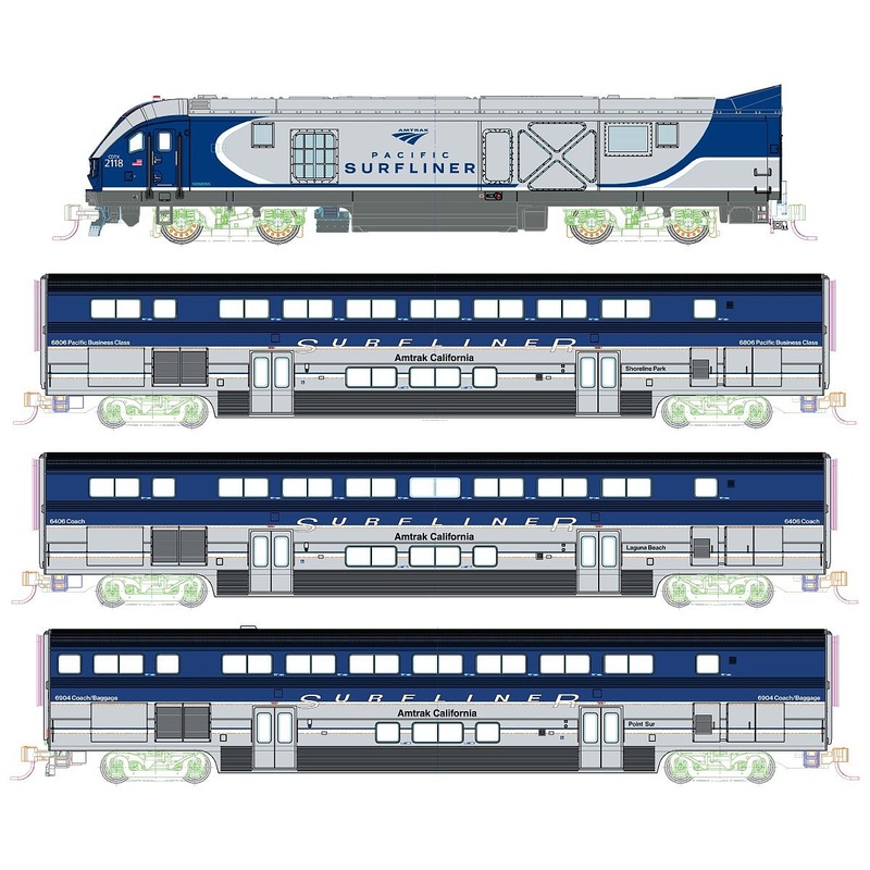 Pacific Surfliner Base Train-Only Set – Standard DC