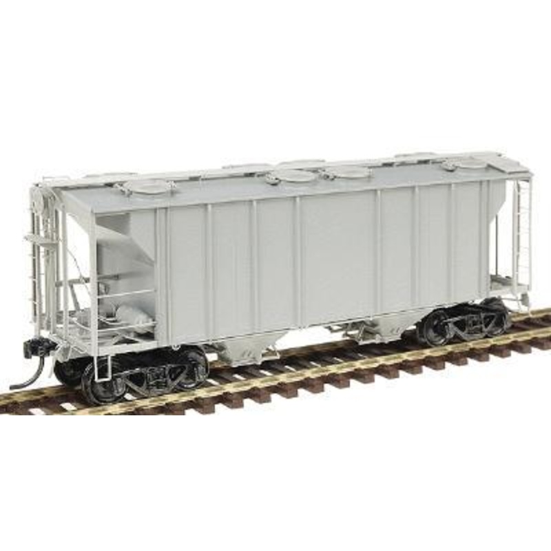 PS-2 Two-Bay Covered Hopper w/Scale Coupler Undecorated