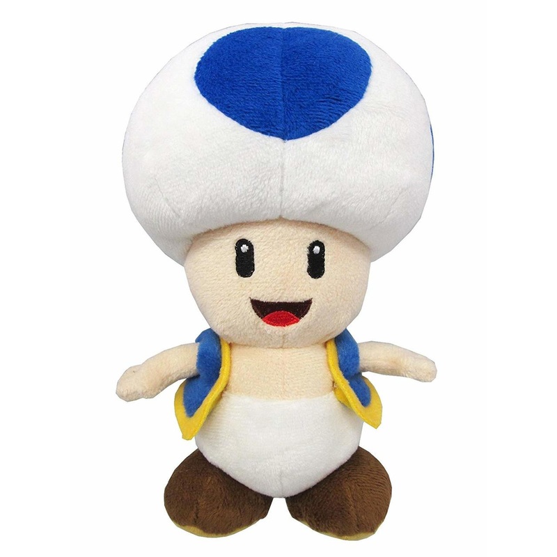 San-ei Mario Plush Doll All Star Collection Blue Toad S