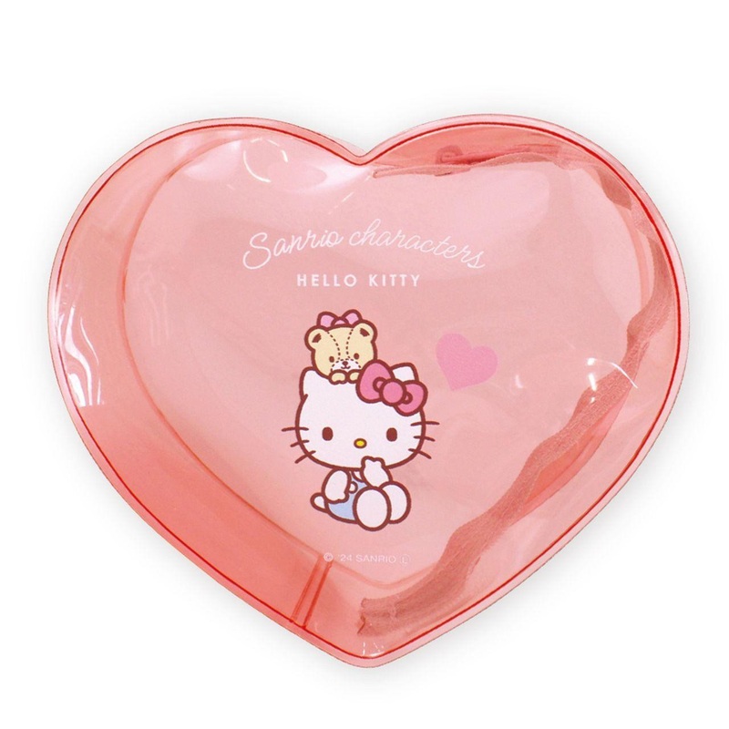T’s Factory Sanrio Heart-Shaped Clear Pouch Hello Kitty