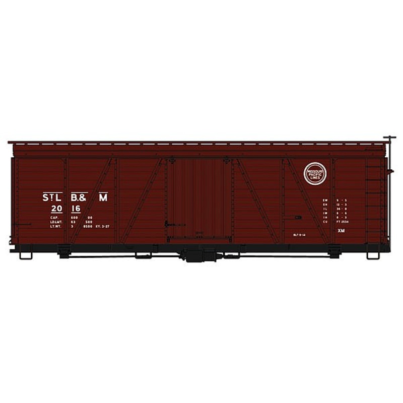 36′ Fowler Wood Boxcar StLB&M
