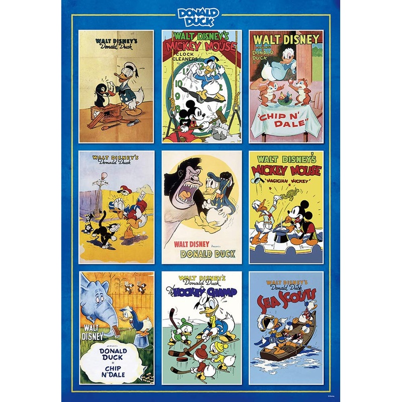 Tenyo Japan Jigsaw Puzzle D-1000-041 Disney Movie Poster Collection Donald Duck (1000 Pieces)