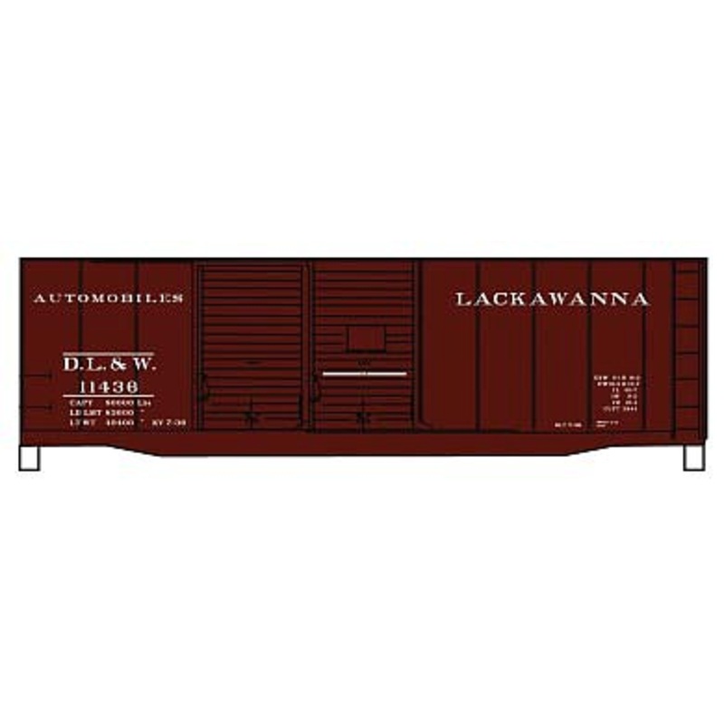 40′ Double Door Boxcar Kit Lackawanna #11436