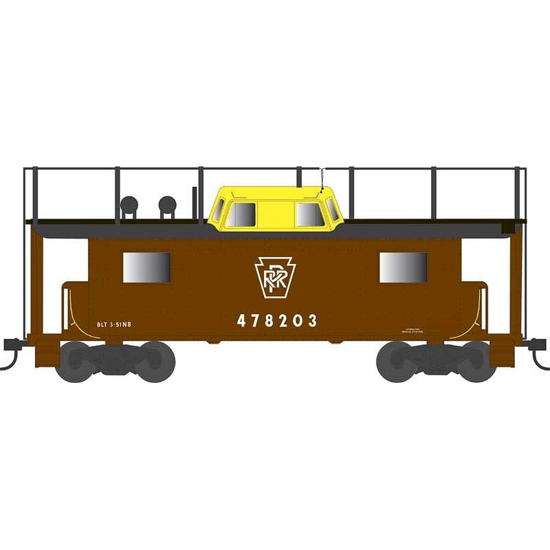 HO N8 Caboose PRR Plain Keystone w/Trainphone #478213 Rpkd 3