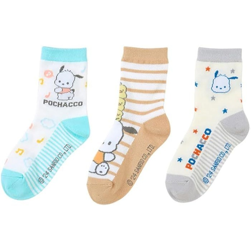 Sanrio Socks 3-Pair Set Pochacco (16-18cm)