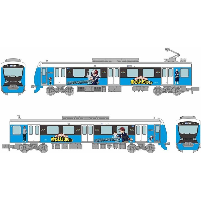 Tomytec Shizuoka Railway Type A3000 My Hero Academia Shoto Todoroki 2 Cars Set (N scale)