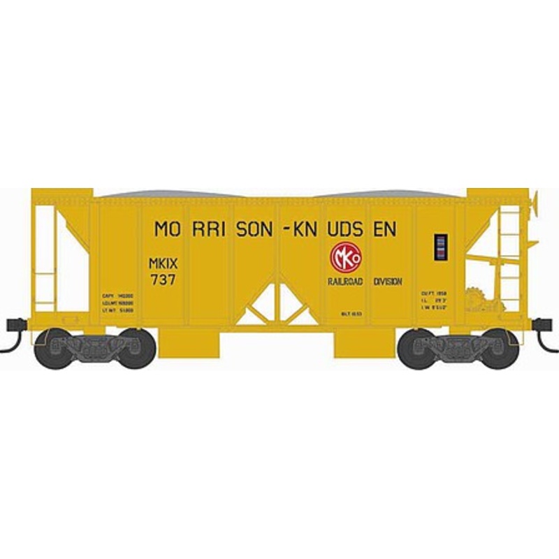70 ton 2 Bay Ballast Hopper Car Morrison Knudsen #750