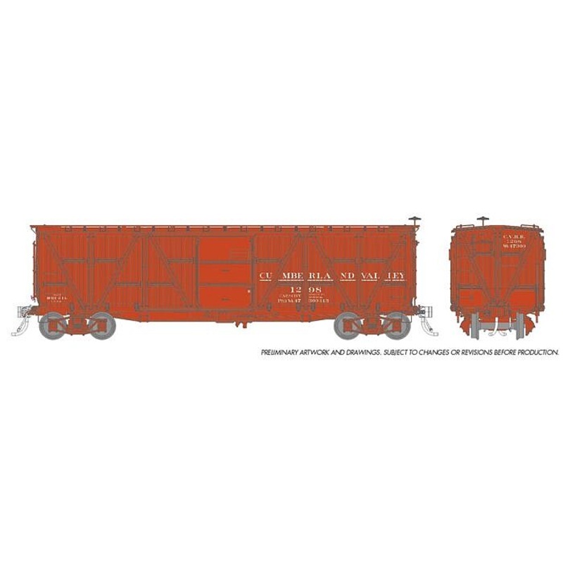 HO X23 40′ Wood Boxcar Cumberland Val (3)