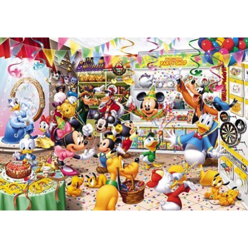Tenyo Japan Jigsaw Puzzle D-300-216 Disney Mickey Party Goods Shop (300 Pieces)