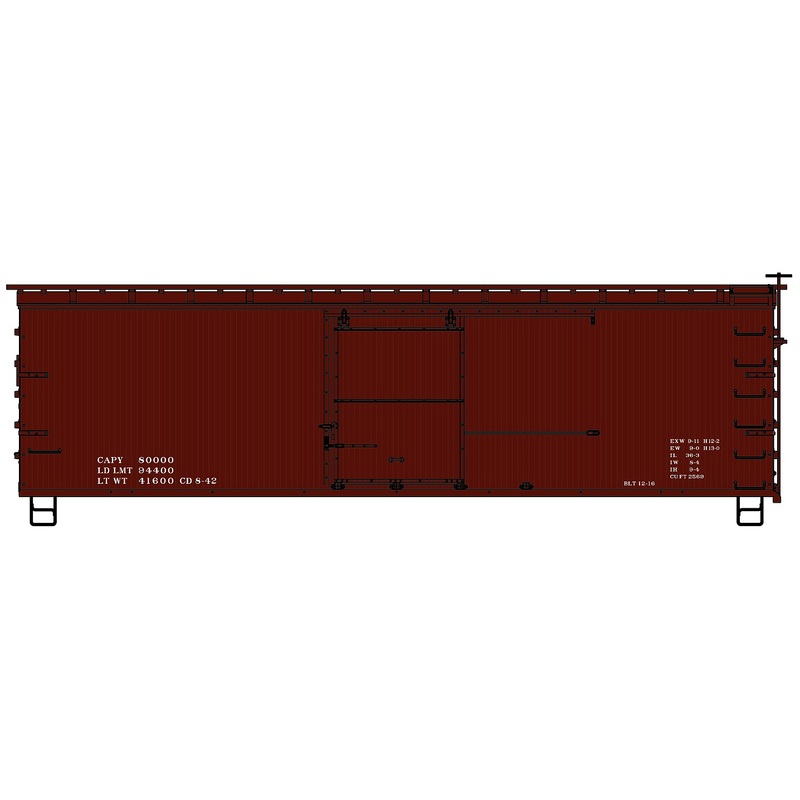 36′ Double Sheath Wood Boxcar Data Only