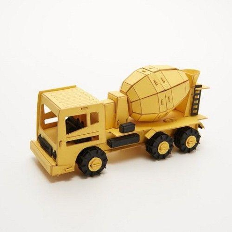 Aozora Cars Craft Papercraft Kit Concrete Mixer Truck