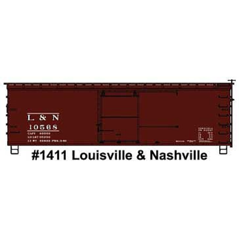 36′ Double Sheathed Wood Boxcar L&N #23045