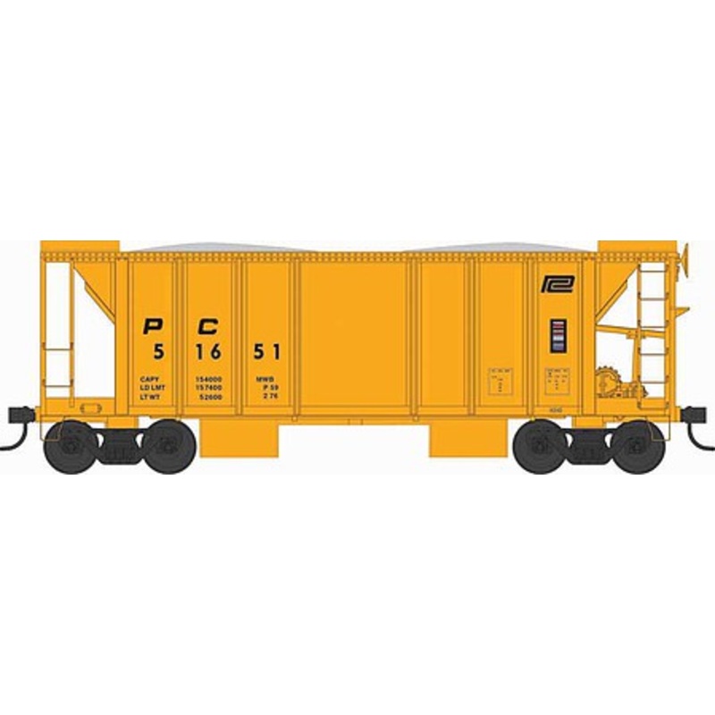 70 ton 2 Bay Ballast Hopper Car Penn Central #51703