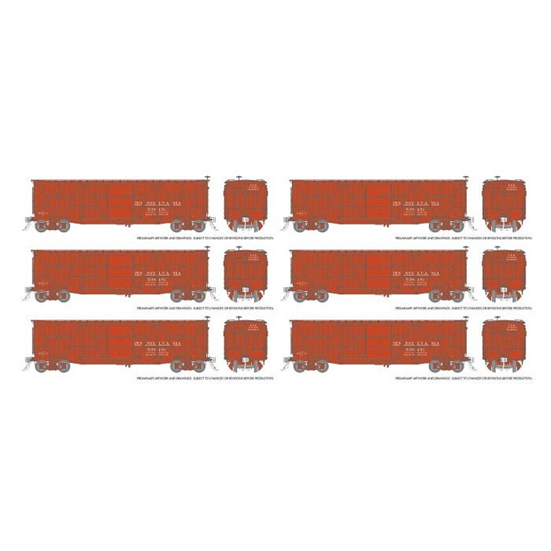 Class X23 Wood Boxcar 6-Pack – Ready to Run