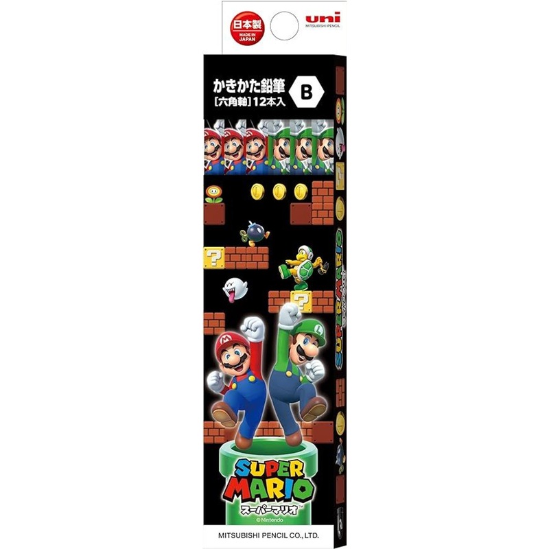 Mitsubishi Pencil Super Mario 23 B Pencil Set of 12