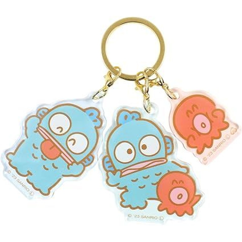 Sanrio 3 Charm Keychain Hangyodon