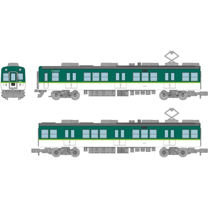 Tomytec My Town Railway Collection MT05 Keihan Electric Railway (Keihan Electric Railway Series 2600) 2 Cars Set (N scale)