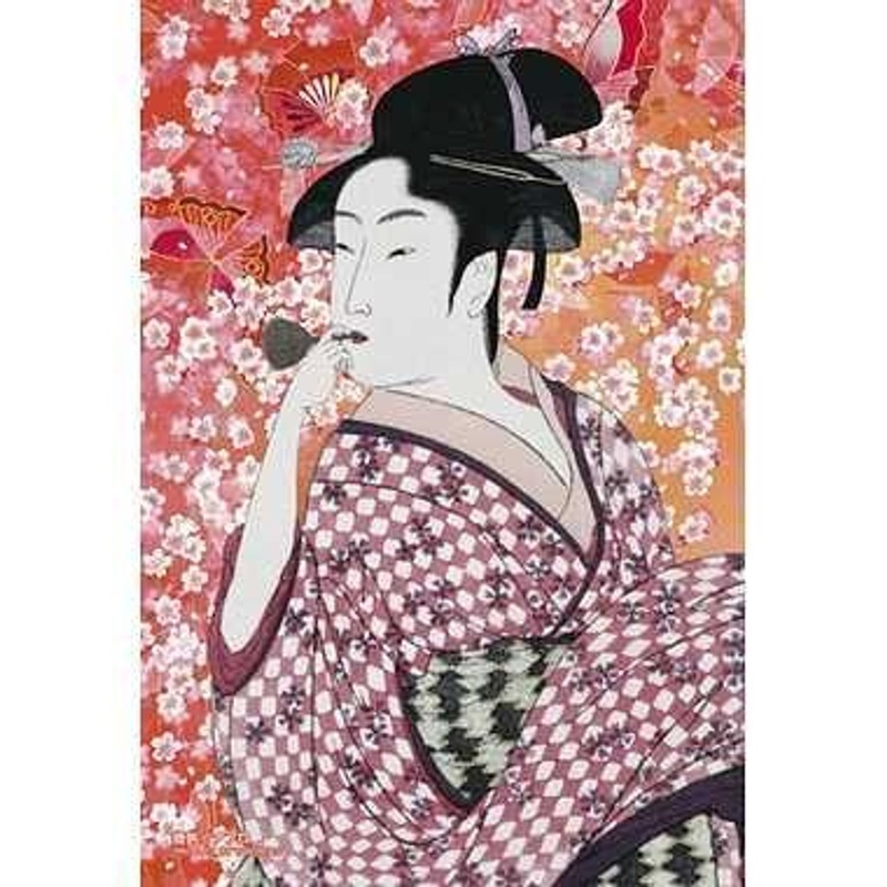 Yanoman 97-293 Jigsaw Puzzle Woman Blowing Poppin'(70 Pieces)