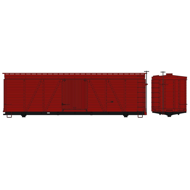 36′ Fowler Wood Boxcar Undecorated