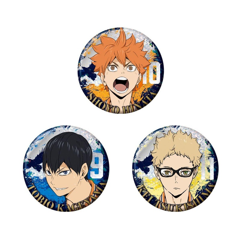 Bandai Candy Haikyu!! Decisive Battle at the Garbage Dump Button Badge Collection w/Cookie 12pcs Box