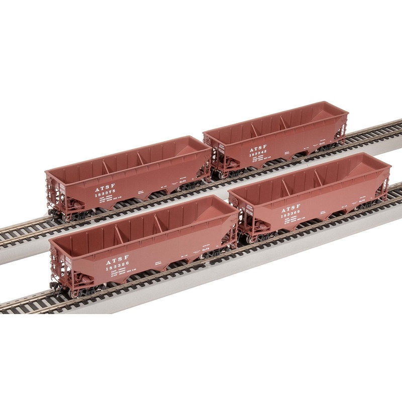 HO AAR 70T 3-Bay Hopper 4pk ATSF