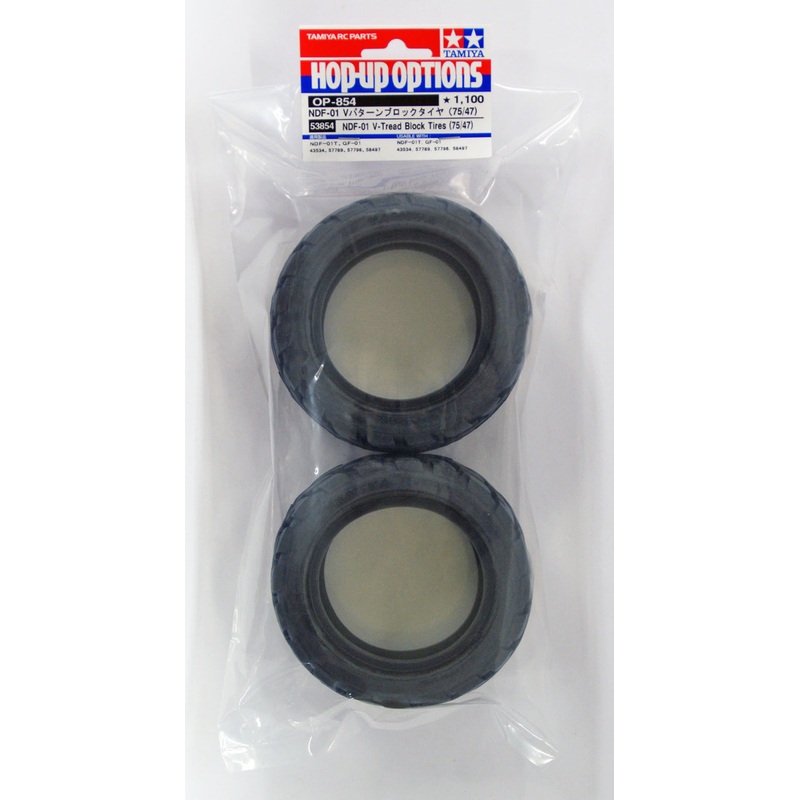 Tamiya 53854 (OP854) NDF01 V-Tread Block Tires (75/47)