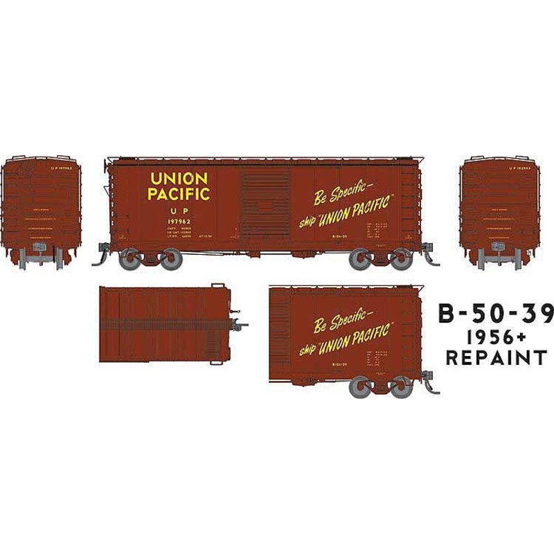 40′ B-50-39 Boxcar Union Pacific #1 1956 Repaint (6)