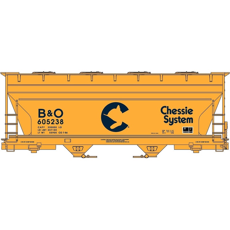 ACF 2-Bay Covered Hopper Chessie B&O