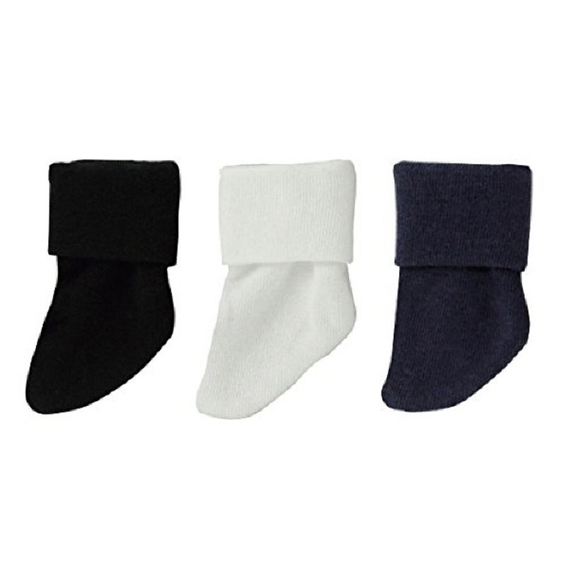 Azone KPT008-AST Mushroom Planet ‘3 Fold Socks Set’ White / Black / Navy