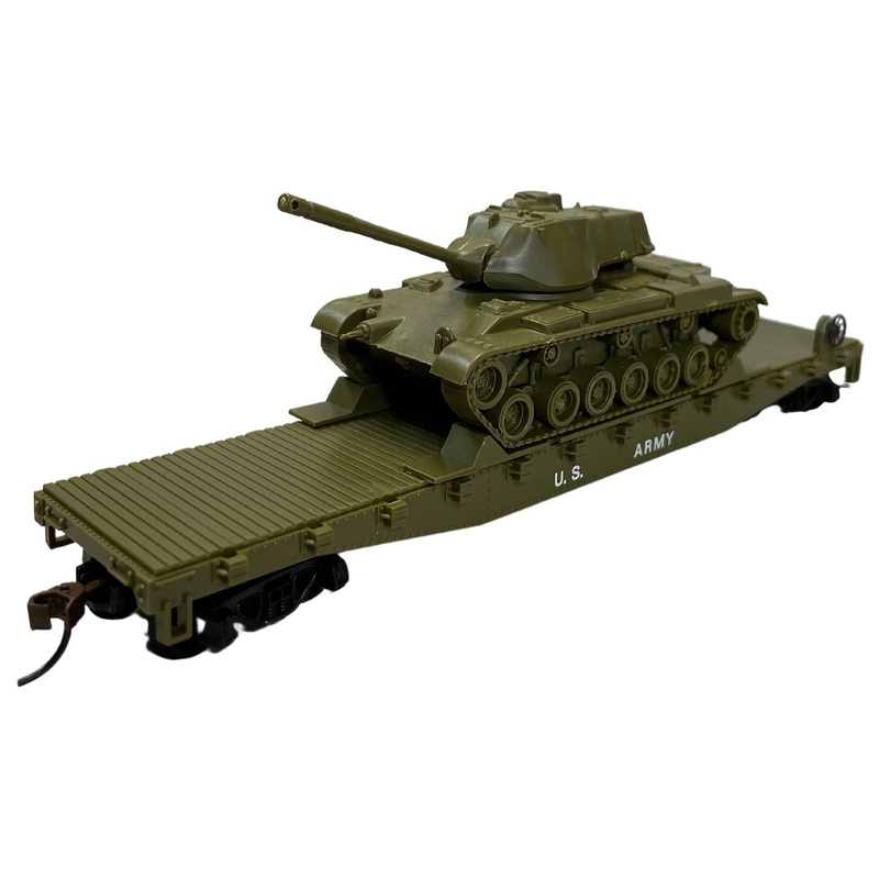 HO US Army Flat Car w/tank