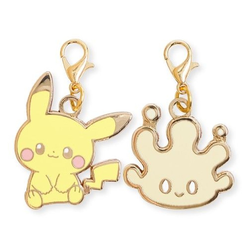 Pokemon Center Original PokePeace Metal Charm Set / Pikachu & Milcery