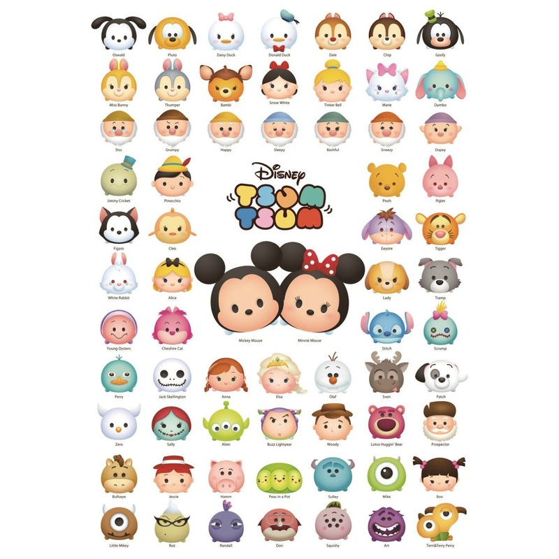 Tenyo Japan Jigsaw Puzzle D-1000-447 Disney TSUM TSUM Line Up! (1000 Pieces)