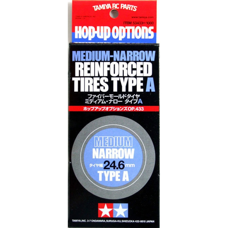 Tamiya 53433 (OP433) 24mm Reinforced Tires-2pcs – Type A Compound