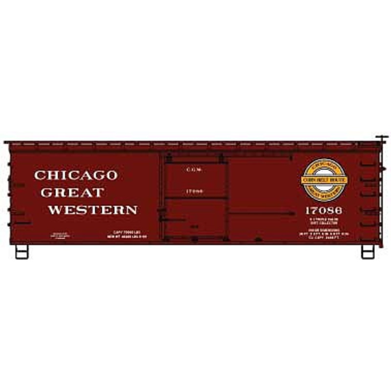 36′ Double Sheath Wood Boxcar CGW #17086