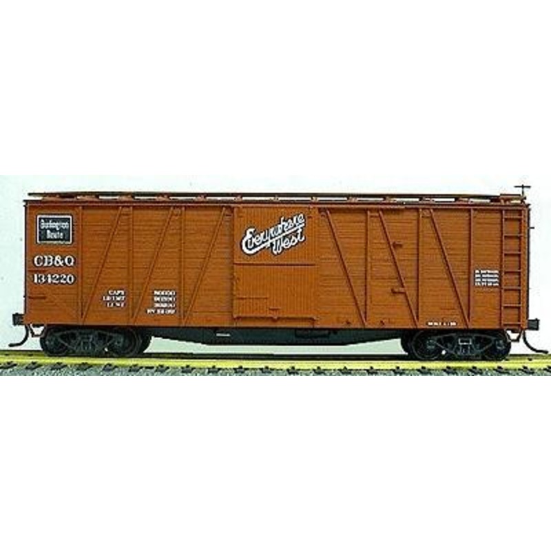 40′ Wood Outside-Braced Boxcar Kit C,B&Q