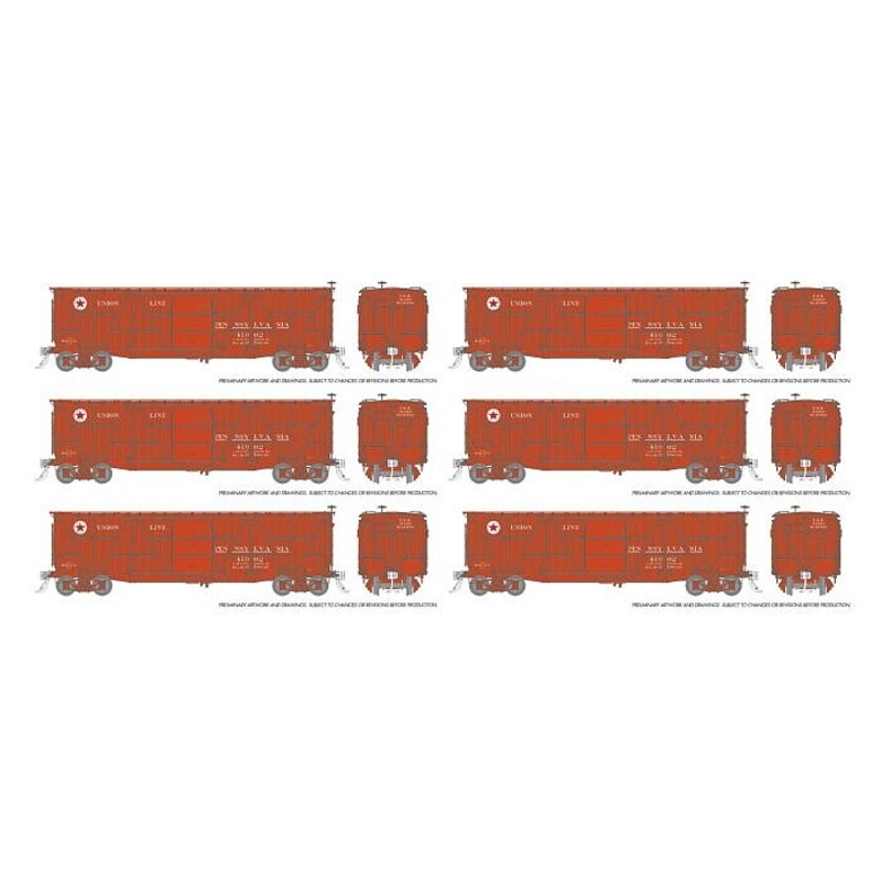 HO X23 40′ Wood Boxcar PRR Union Line (6)