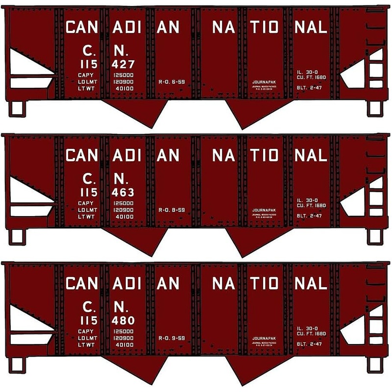 Twin Hopper kits Canadian National 3 pack