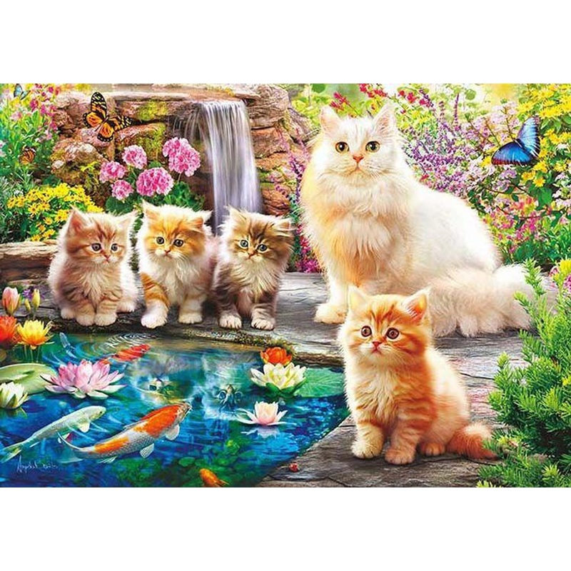 Appleone 500-318 Jigsaw Puzzle Kitten and flower Garden (500 Pieces)