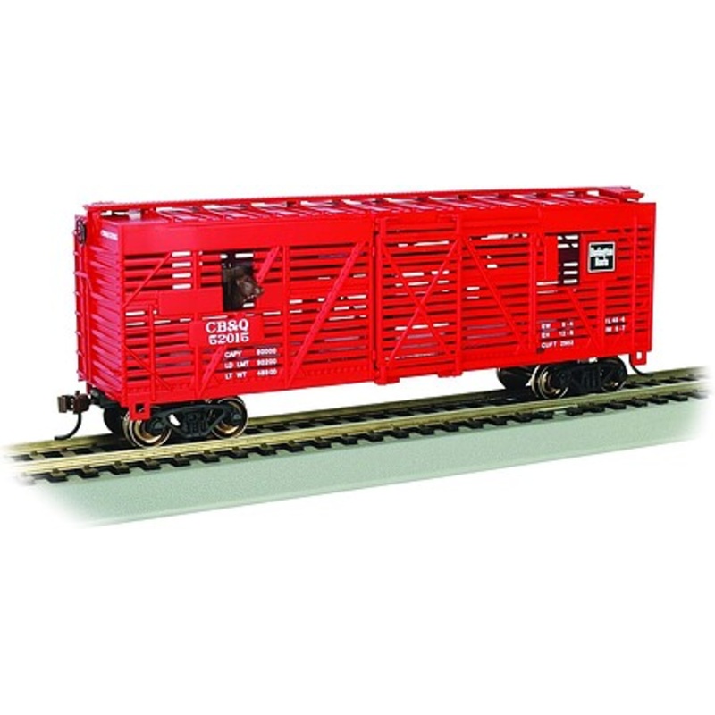 40′ Animated Stock Car C,B&Q #52025 with Cattle