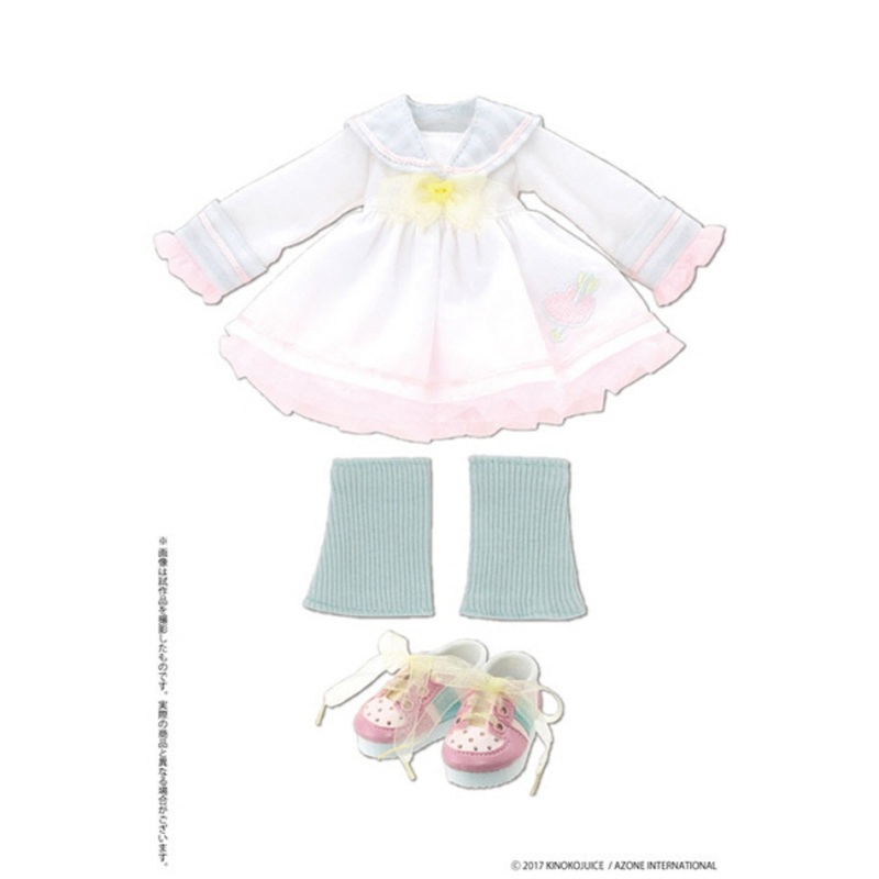 Azone KPT062-WHT Kinoko Planet Sailor School Uniform One Piece Dress White Mix