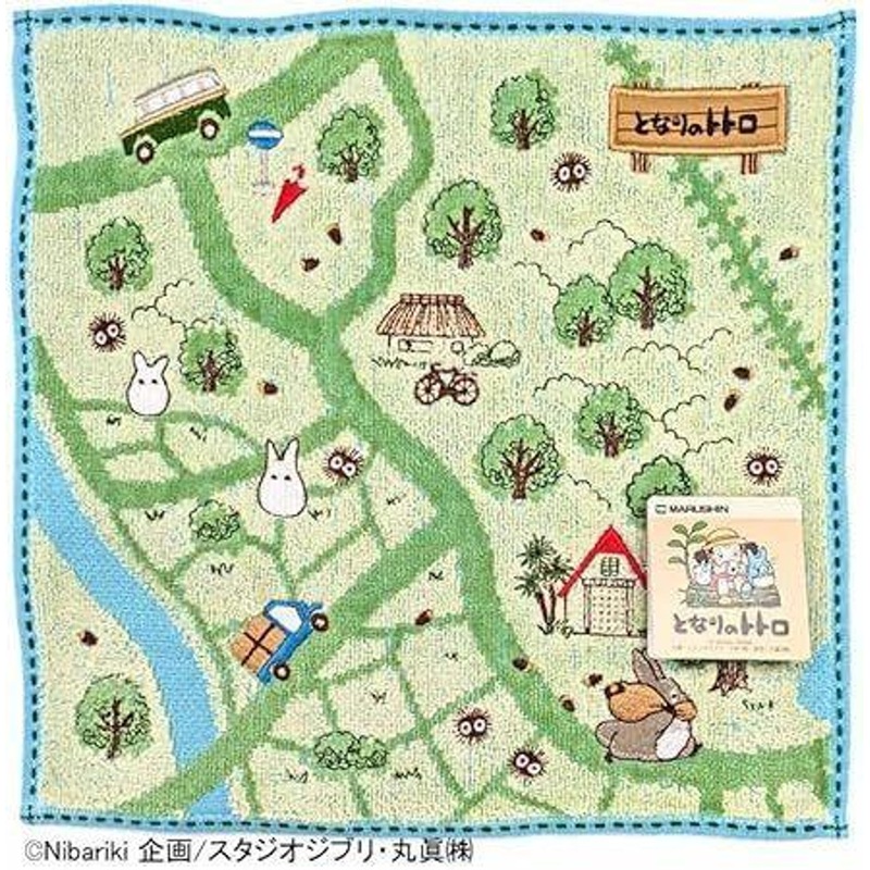 Marushin Studio Ghibli My Neighbor Totoro  Hand Towel Village Map