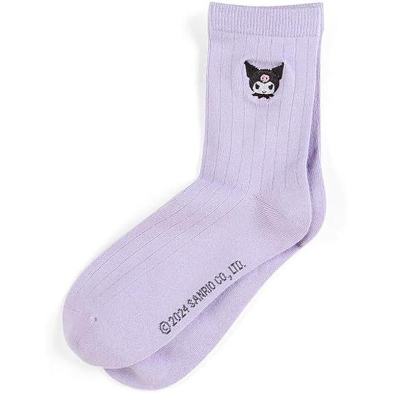Sanrio Embroidered Socks Kuromi (23-25cm)
